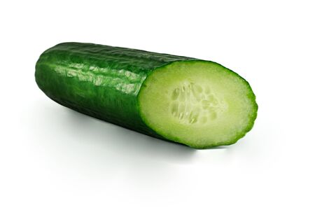 Cucumber over white background.の写真素材
