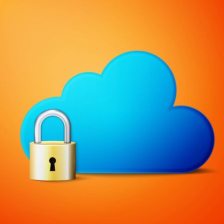 Cloud computing, security. Excellent vector illustration, EPS 10のイラスト素材