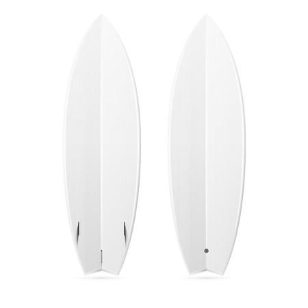 Two-sided blank surfboard isolated on white background. Raster copy.のイラスト素材