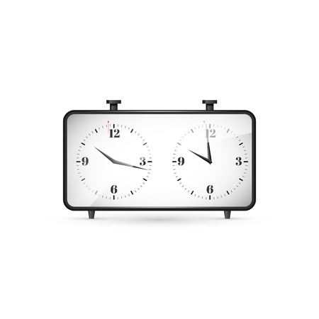 Chess clock isolated on white, excellent vector illustration, EPS 10のイラスト素材