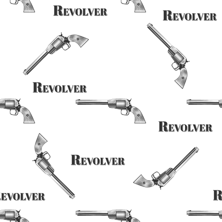 Vector seamless retro pattern, Revolver. excellent vector illustration, EPS 10のイラスト素材