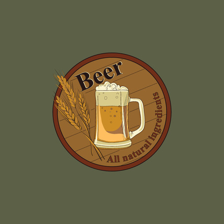 Beer template.  Special emblem for your designのイラスト素材