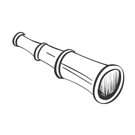 doodle spyglass design elementのイラスト素材