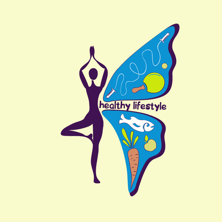 Healthy lifestyle symbolのイラスト素材