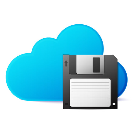 save to cloud concept, excellent vector illustration のイラスト素材