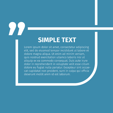 Square quote text bubble, excellent vector illustration, EPS 10のイラスト素材