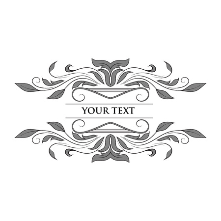 Vintage Vector Decorative Elements, calligraphic design elements and page decoration, exclusive, highest quality, retro style set of ornate floral patterns templateのイラスト素材