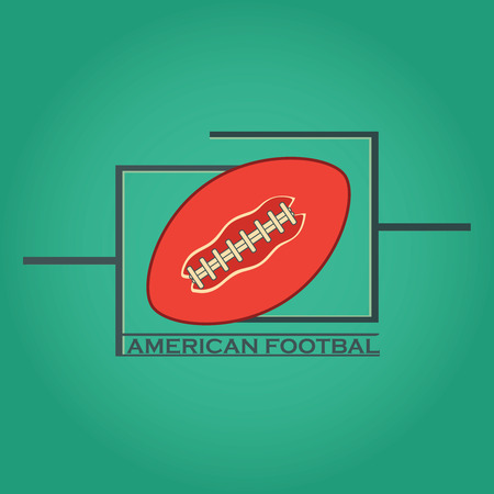 American Football  and emblem. Sports theme. Vector illustration.のイラスト素材