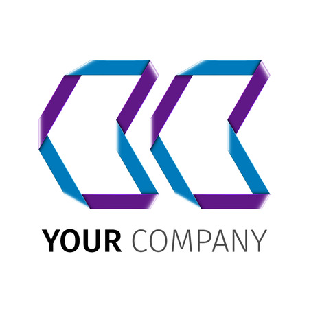 Creative colored abstract vector logo design template. Vector illustration.のイラスト素材