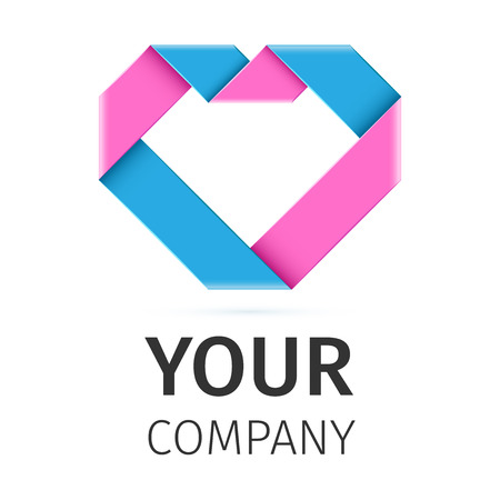 Heart logo template. Healthcare Corporate branding identityのイラスト素材