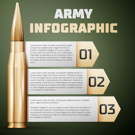 Army Infographic. Graphic template, Vector illustration.のイラスト素材