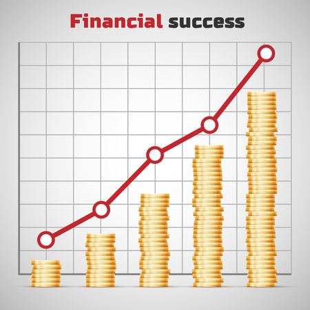 Financial success concept. Vector illustration,のイラスト素材