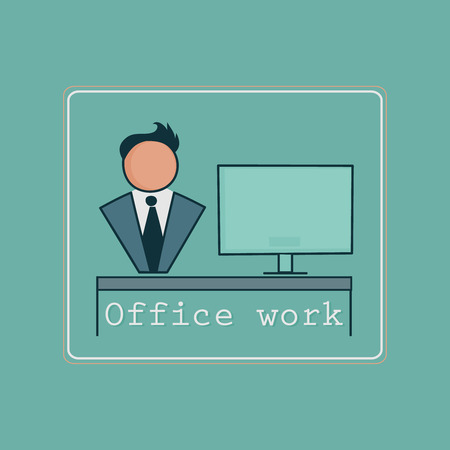 Office equipment  , business items, working elements, desk supplies and everyday equipment.のイラスト素材
