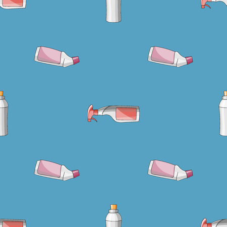 Seamless pattern of cleaning objects. Vector illustration, EPS 10のイラスト素材