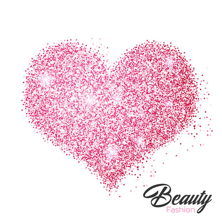 Heart of pink glittering star dust.のイラスト素材