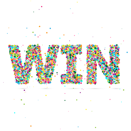 win word consisting of colored particles.のイラスト素材