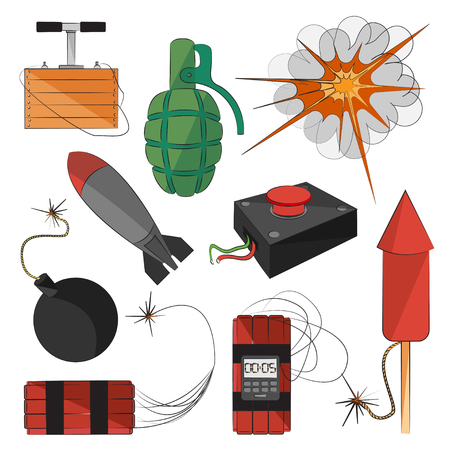 Set of bombs for your design. Explosivesのイラスト素材