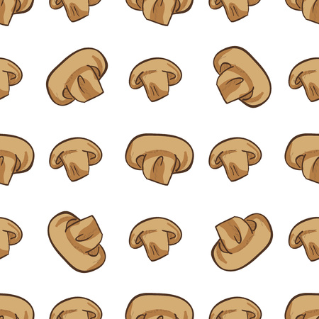 Color seamless pattern of mushrooms.のイラスト素材