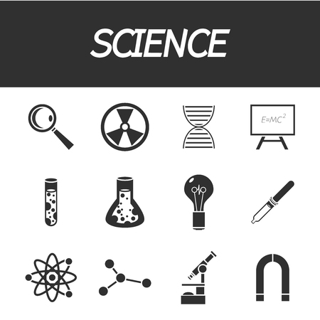 Science and education icons. Vector illustration, EPS 10のイラスト素材