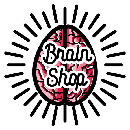 Color vintage scientific shops emblem. Chemistry, biology science icon set. Vector illustrationのイラスト素材