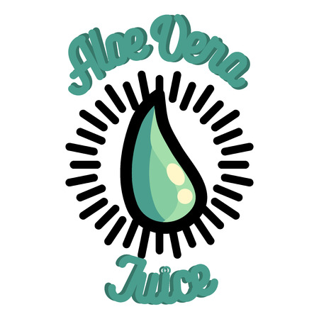Color vintage Aloe vera emblem with special design. Vector illustration, EPS 10のイラスト素材