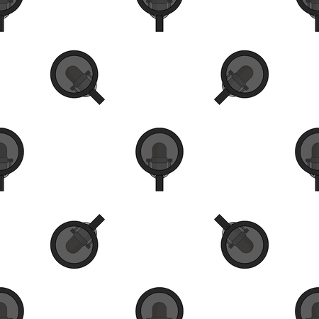 Different microphones types pattern. Journalist microphone, interview microphone, music studio microphone. Web broadcasting microphone, vocal microphone, tv show microphone. Microphones iconsのイラスト素材