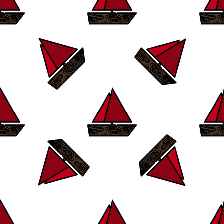 Fishing flat icon pattern. Vector illustrationのイラスト素材