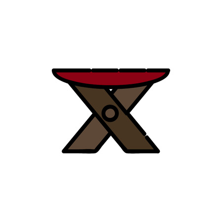 Fishing flat icon. Vector illustrationのイラスト素材