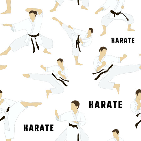 Karate set pattern. Applicable to Karate and Taekwondo.のイラスト素材