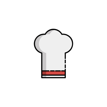 Kitchen icon. Cook cap. Kitchen items in flat style.のイラスト素材