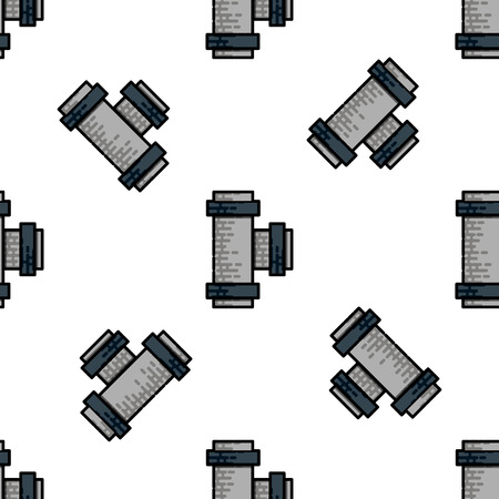 Water Pipes flat icon pattern. Vector illustrationのイラスト素材