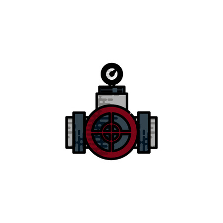 Water Pipes flat icon. Vector illustrationのイラスト素材