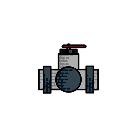 Water Pipes flat icon. Vector illustrationのイラスト素材