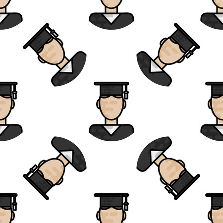 Law flat pattern. Judicial background. Vector illustrationのイラスト素材