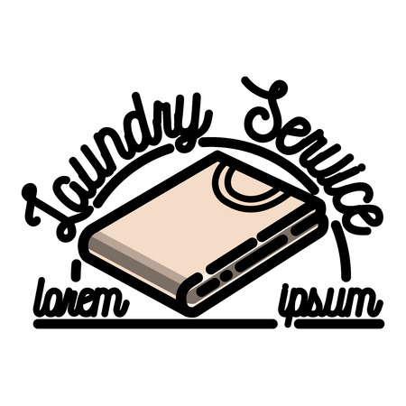 Color vintage laundry emblem for your design. Vector illustrationのイラスト素材
