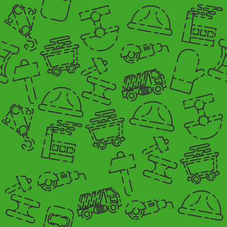 Metallurgy set pattern. Metallurgy Industry. Vector illustrationのイラスト素材