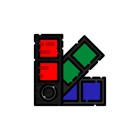 Polygraphy flat icon. All of Print. Vector illustrationのイラスト素材