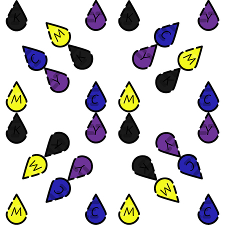 Polygraphy flat pattern. All of Print. Vector illustrationのイラスト素材