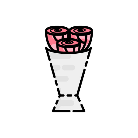 Wedding flat icon for your design. Vector illustrationのイラスト素材