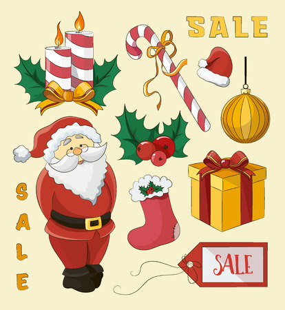 Christmas sale setのイラスト素材