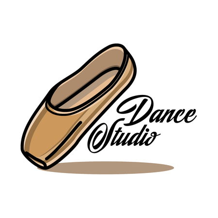 Color vintage dance studio emblemのイラスト素材
