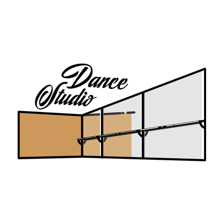 Color vintage dance studio emblemのイラスト素材
