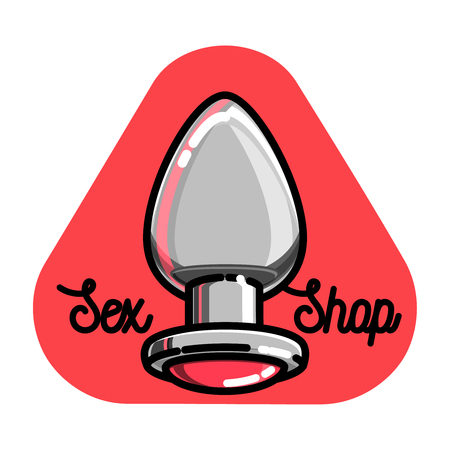 Color vintage sex shop emblemのイラスト素材