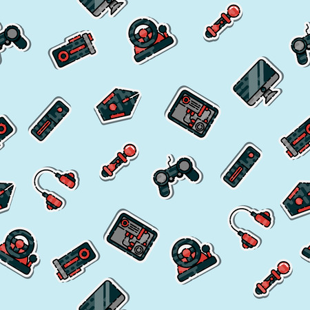 Colored cybersport patternのイラスト素材