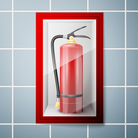 Red Fire extinguisherのイラスト素材