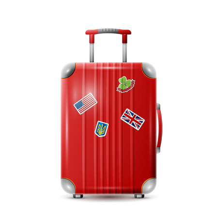 Large polycarbonate suitcaseのイラスト素材
