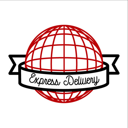 Color vintage express delivery emblemのイラスト素材