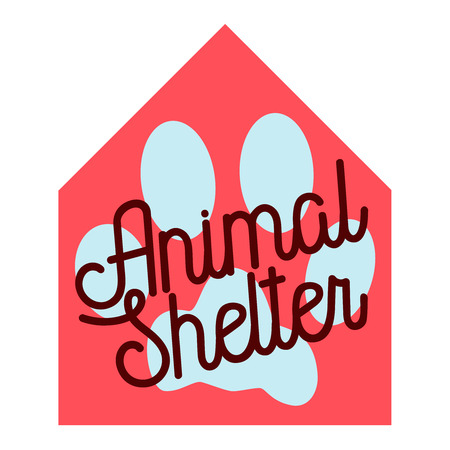 Color vintage animal shelter emblemのイラスト素材
