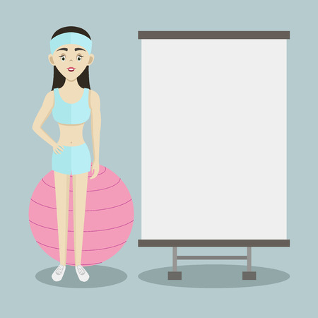 Coach sport with standing position.のイラスト素材