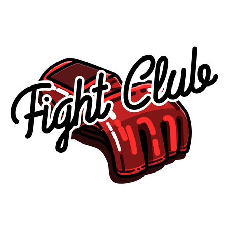 Color vintage fight club emblemのイラスト素材